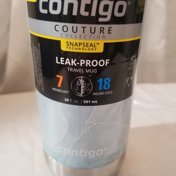 Contigo SnapSeal Stainless Steel 20 Oz. Color Huron Amazonite Brand New - Picture 2 of 5